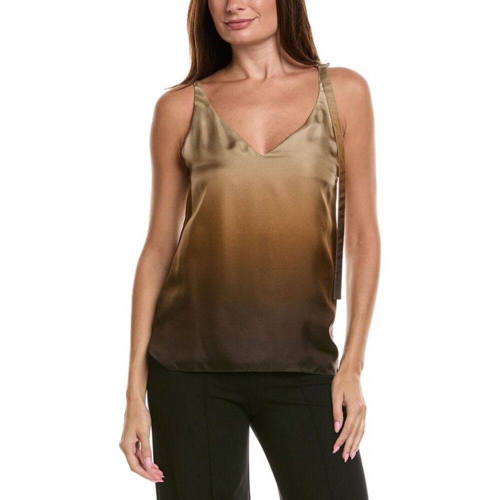 Sportmax Womens  Alcuno Beige Gradient Silk Top, Beige